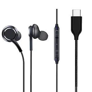 USB TYPE-C Earphone for OnePlus Bullets, Nord, 7, 6T, 6, 5, 5T, 3T, 3 ( Fast Wireless Earphone, White) Earphone Original Like Wired Stereo Deep Bass Head Hands-free Headset Earbud With Built in-line Mic, With Premium Quality Good Sound Stereo Call Answer/End Button, Music 3.5mm Aux Audio Jack (AP13B, AK-C , Black)