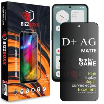 BizzBoxx CMF by Nothing Phone 1 D+ AG Matte Tempered Glass Screen Guard Protector Anti-Fingerprint Gaming Special With Camera Cut (CMF Phone 1)- Pack of 1
