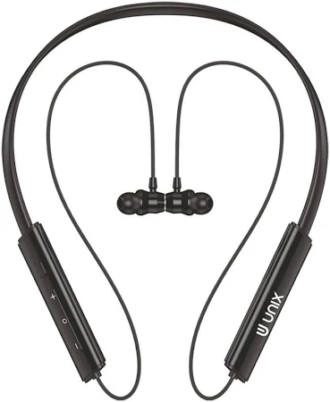 Unix Movie-It UX-W300 Bluetooth Neckband – 62 Hours Playtime, ENC, Super Bass Black