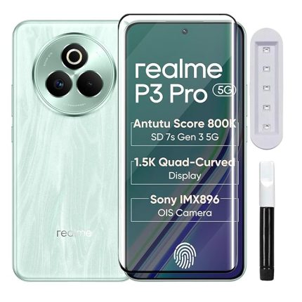 SHIELDXPERT® UV Tempered Glass For REALME P3 PRO 5G – Crystal Clear Display, Anti-Fingerprint, Bubble-Free Installation, Anti-Scratch, Easy UV Glue Installation Kit Included For REALME P3 PRO 5G.